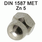Piuliţe oarbe hex metrice DIN 934 - Zn 5